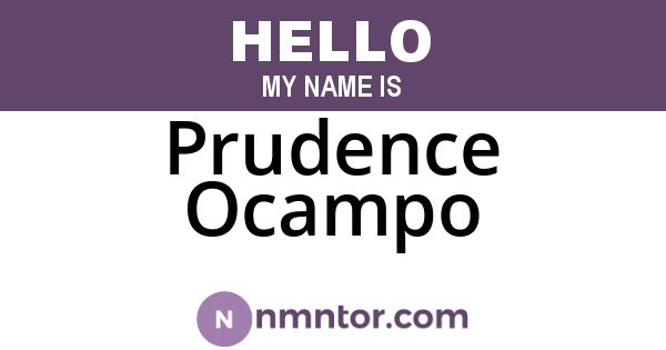 Prudence Ocampo