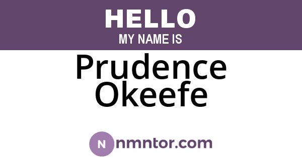 Prudence Okeefe