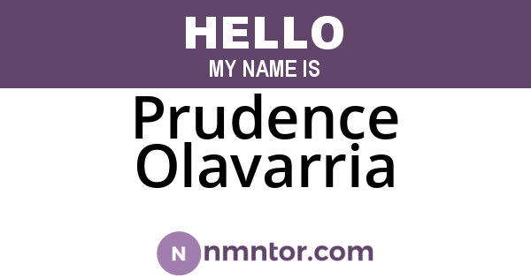 Prudence Olavarria