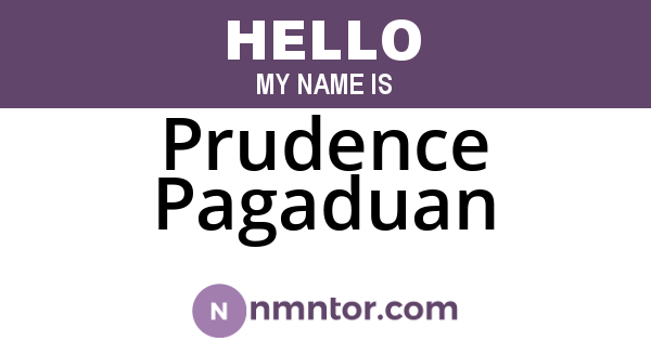 Prudence Pagaduan
