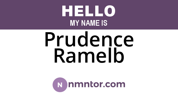 Prudence Ramelb