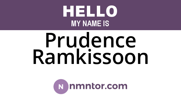 Prudence Ramkissoon