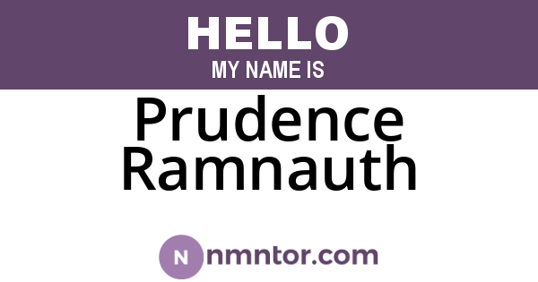 Prudence Ramnauth