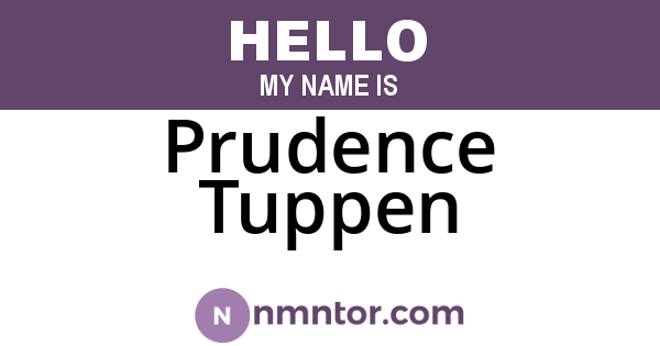 Prudence Tuppen