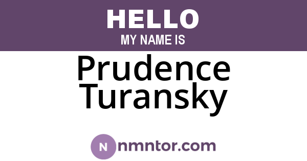 Prudence Turansky