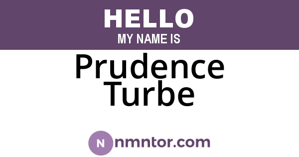 Prudence Turbe