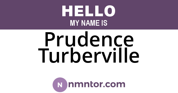 Prudence Turberville