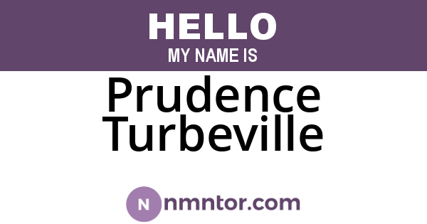 Prudence Turbeville