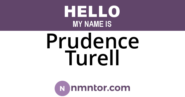 Prudence Turell