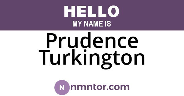 Prudence Turkington