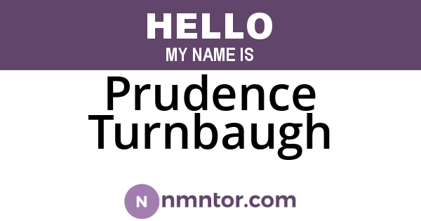 Prudence Turnbaugh