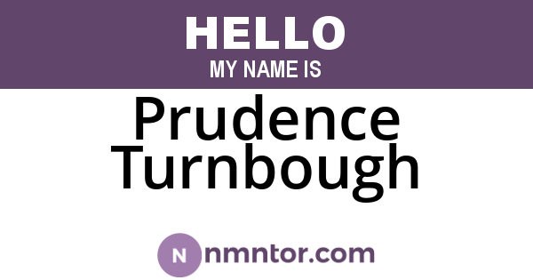Prudence Turnbough