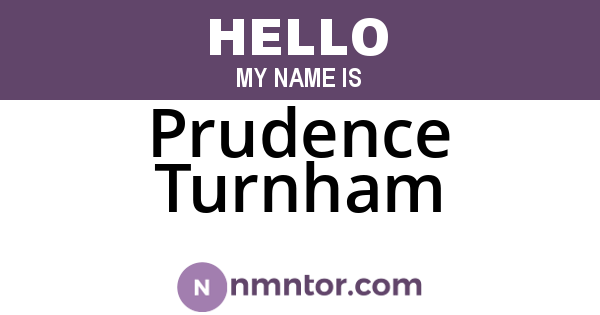 Prudence Turnham