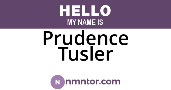 Prudence Tusler