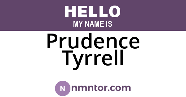Prudence Tyrrell