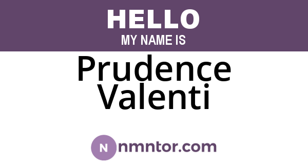 Prudence Valenti