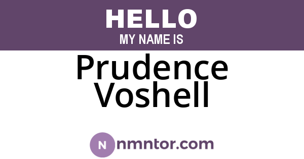 Prudence Voshell