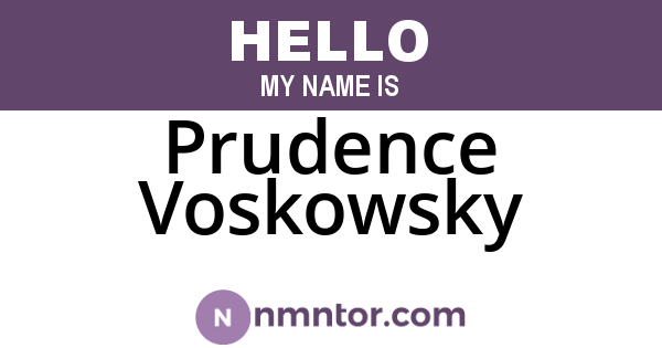 Prudence Voskowsky