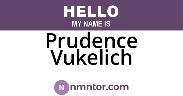 Prudence Vukelich