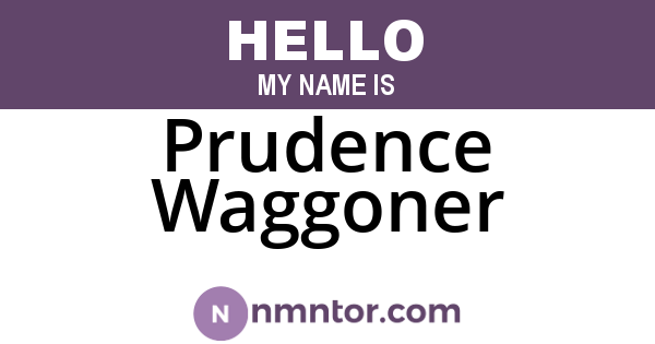 Prudence Waggoner