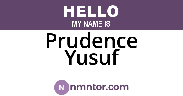 Prudence Yusuf