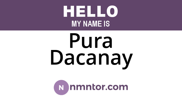 Pura Dacanay