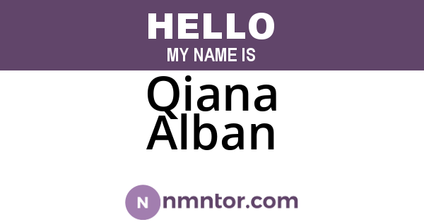 Qiana Alban
