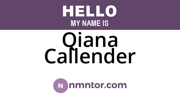 Qiana Callender