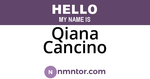 Qiana Cancino