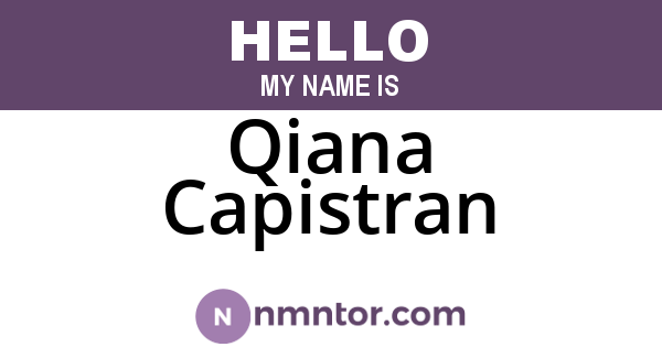 Qiana Capistran