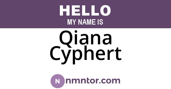 Qiana Cyphert