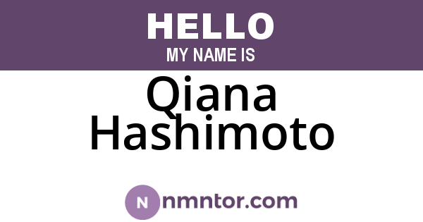 Qiana Hashimoto