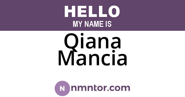 Qiana Mancia