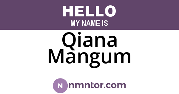 Qiana Mangum