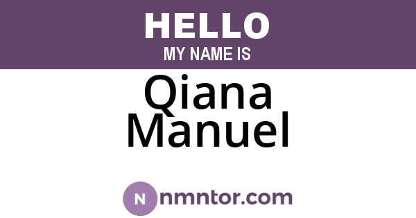 Qiana Manuel