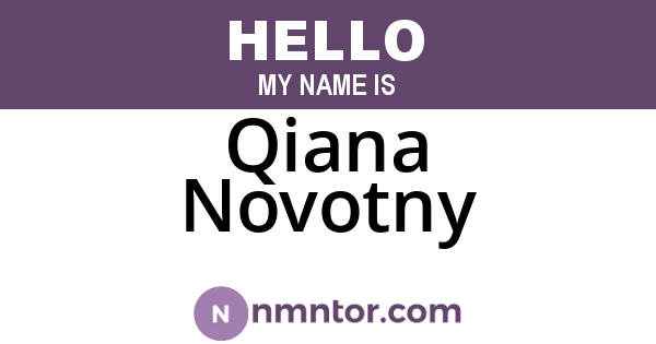 Qiana Novotny
