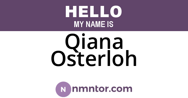 Qiana Osterloh
