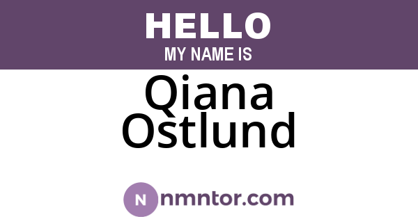 Qiana Ostlund