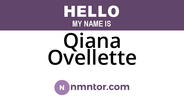 Qiana Ovellette