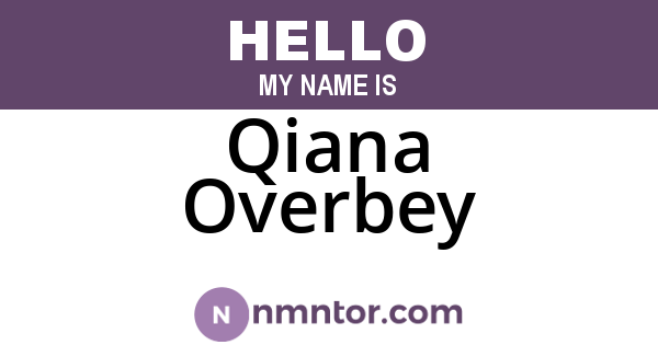 Qiana Overbey