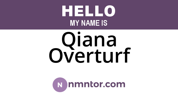 Qiana Overturf