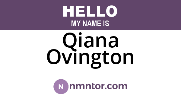 Qiana Ovington