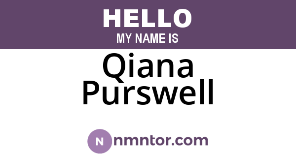 Qiana Purswell