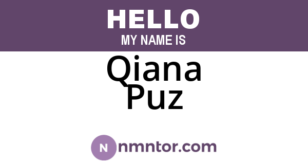 Qiana Puz
