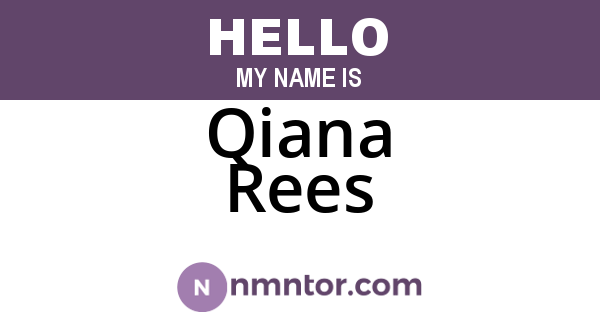 Qiana Rees