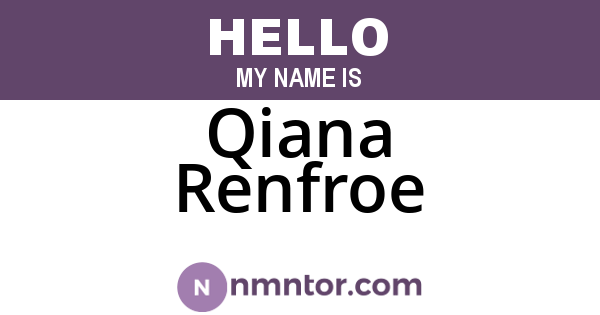 Qiana Renfroe
