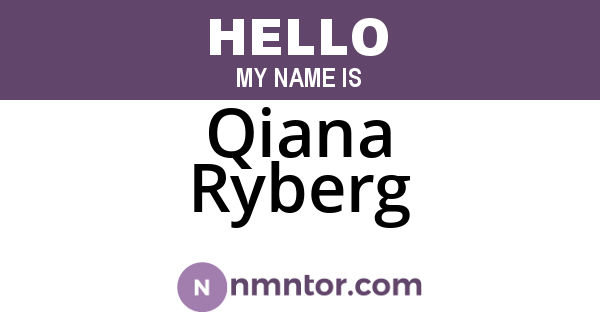 Qiana Ryberg