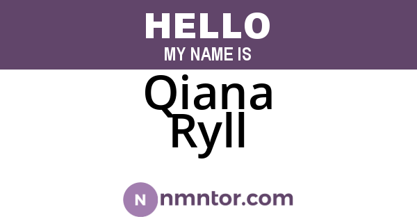 Qiana Ryll
