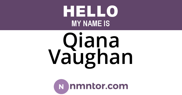 Qiana Vaughan
