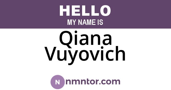 Qiana Vuyovich